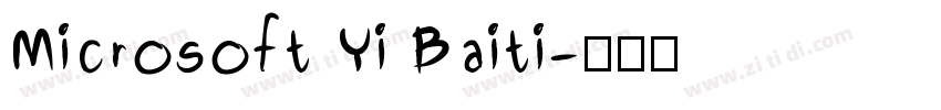 Microsoft Yi Baiti字体转换
